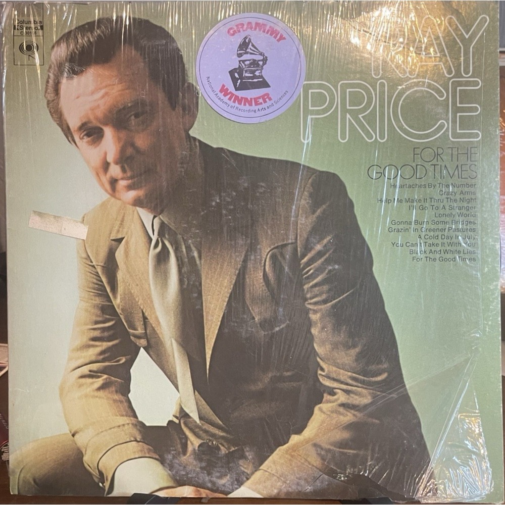 Ray Price For The Good Times Country Vinyl Record LP Grammy Winner 1970 C30106